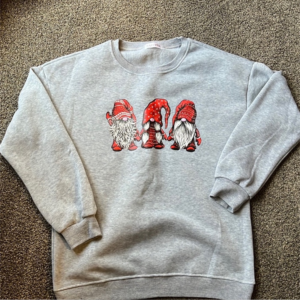 Red Gnome Christmas sweatshirt